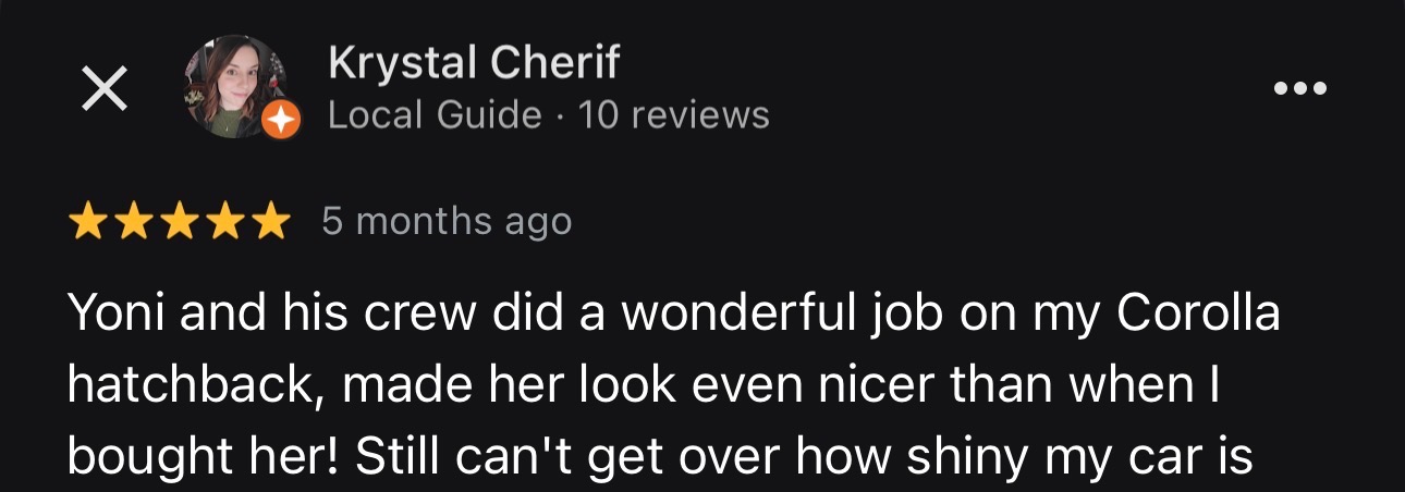 Customer review screenshot